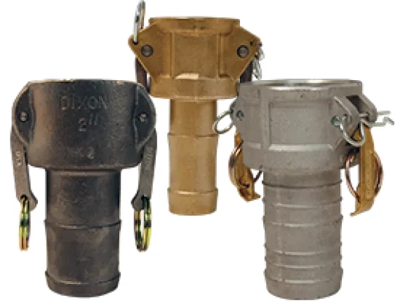 Dixon Camlock Type C (Global series) — female coupler × hose shank